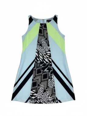 Hale Bob Shift‎ Dress Women’s Small Blue Yellow Black Patterned